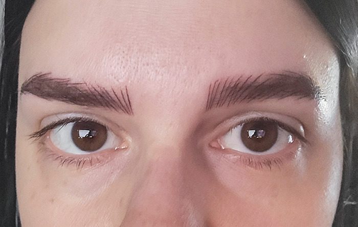 A close up of a person's eyes
Description automatically generated